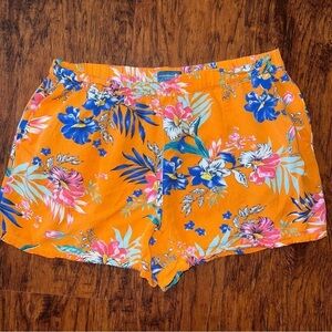 Caribbean Joe Pull-On Floral Print Shorts | Women’s Size 8 | Soft Elastic Shorts